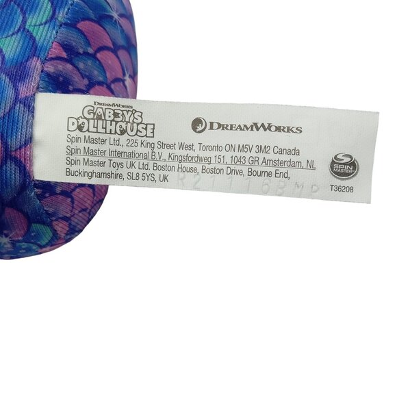 Gabbys Dollhouse MerCat Mermaid Plush Toy, DreamWorks, With Tags - Blue & Purple - Picture 3 of 10